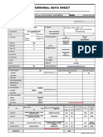 CS Form No. 212 Personal Data Sheet Revised