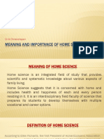 Meaning and Importance of Home Science