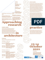 Practice Approaching Research Architecture in 13-14: Important Dates: Call For Abstracts: Keynote Speakers