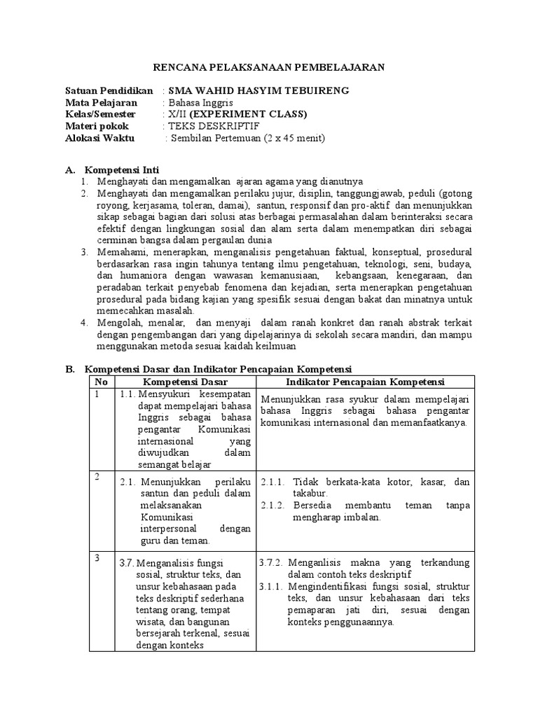 RPP EXPERIMENT CLASS (Ometv) | PDF