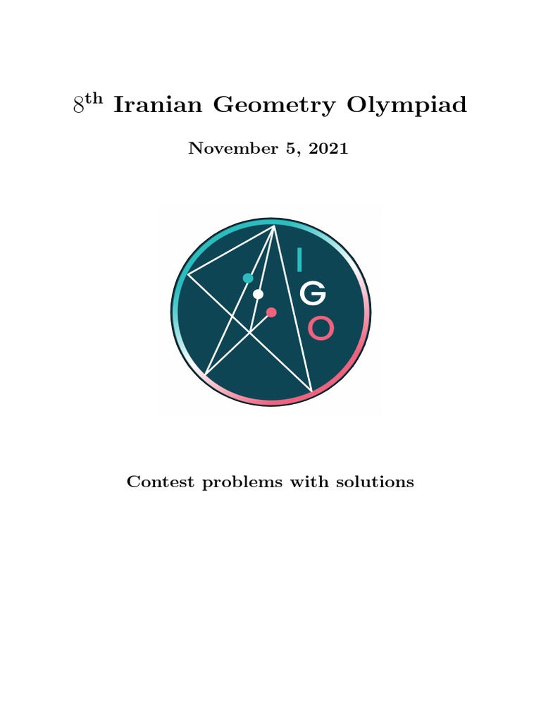 8 Iranian Geometry Olympiad PDF Triangle Geometric Shapes