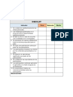 Checklist: Indicador Poco Moderado Mucho