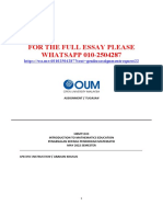 For The Full Essay Please WHATSAPP 010-2504287: Assignment / Tugasan