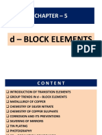 Chapter - 5: D - Block Elements
