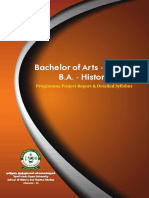 Bachelor of Arts - History B.A. - History: Programme Project Report & Detailed Syllabus