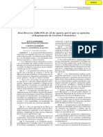 Real Decreto 3288/1978, de 25 de Agosto, Por El Que Se Aprueba El Reglamento de Gestión Urbanística