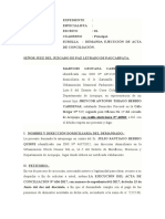 demanda  EJECUCION DE ACTA DE CONCILIACION