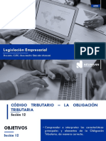 Sesion 12 - Codigo Tributario - La Obligacion Tributaria