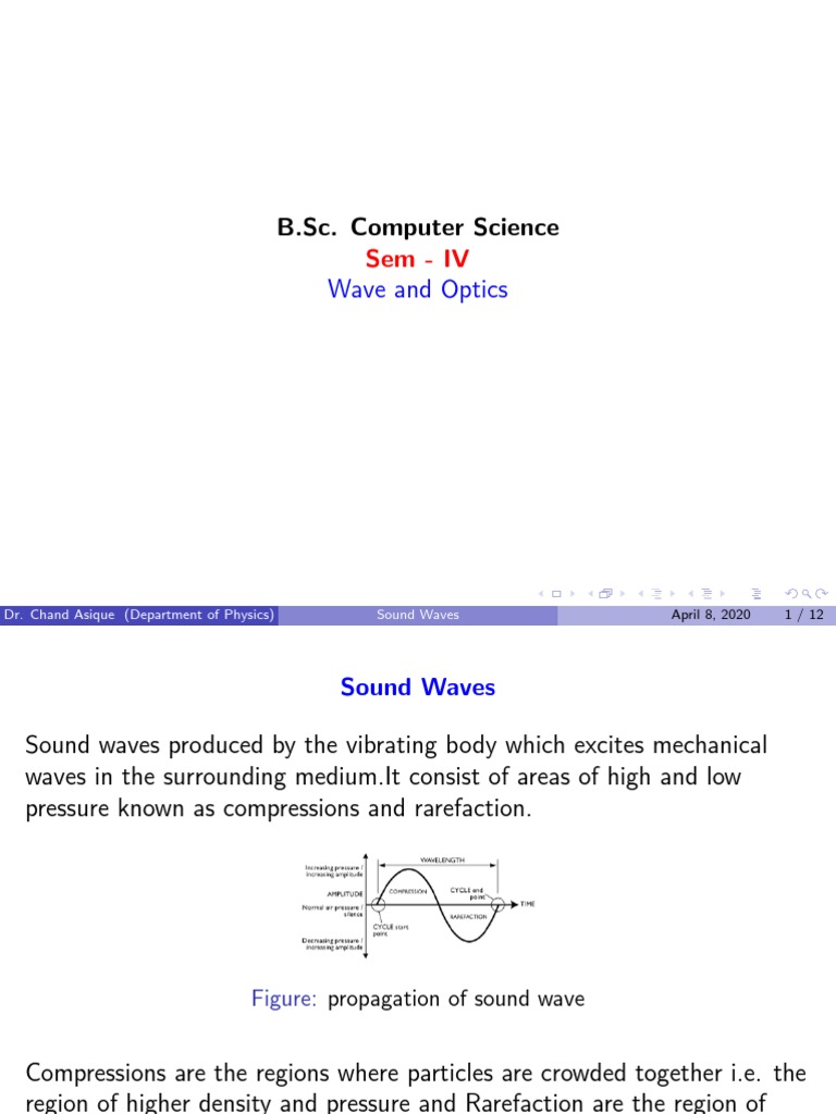 B.Sc. Computer Science: Sem - IV | PDF | Sound | Pitch (Music)