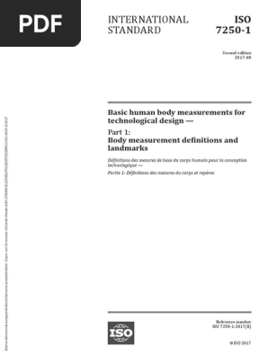 Basic human body measurements for technological design_ISO7250