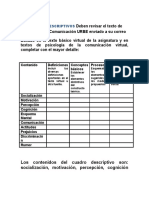 CUADROS DESCRIPTIVOS Deben Revisar El Texto de Psicología de Comunicación URBE Enviado A Su Correo