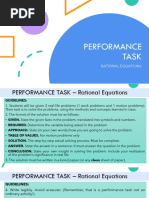 PERFORMANCE TASK - Rational Equations