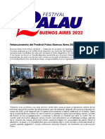 PARTE de PRENSA Relanzamiento Del Festival Palau Buenos Aires 2022