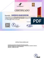 Certificado: Bonifacio Gilian Elvis Yak