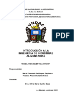 Trabajo de Investigación N°1 - Los Nuevos Alimentos