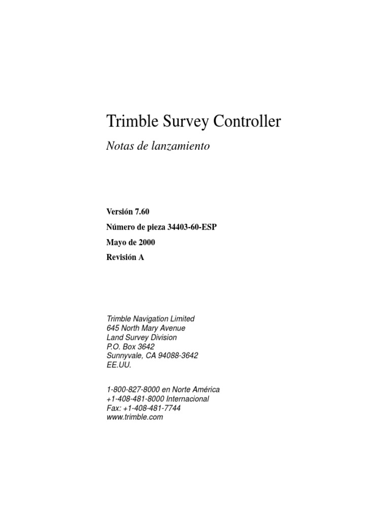 Trimble Survey Controller | PDF | Software | Informática