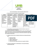 Actividad. Aspectos Nutrimentales Como Prevencion