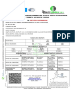 Formato Único de Extracto Del Contrato Del Servicio Público de Transporte Terrestre Automotor Especial No