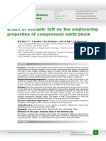 Effect of Volcanic Tuff On The Engineering Properties of Compressed Earth Block