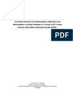 An Action Research For Implementing Collaborative and Metacognitive Learning Strategies in A Group of EFL Young Learners With Autism Spectrum Disorder