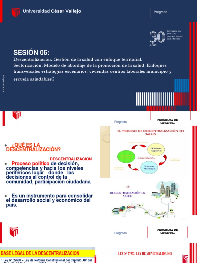 Sesion 6 - Descentralizacion. | PDF | Promoción de la salud ...