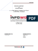 Project Report "Solidworks" Six Months Software Training Project Report