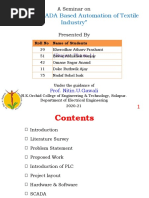 PLC and SCADA Based Automation of Textile Industry": A Seminar On
