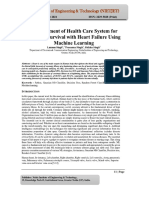 Enhancement of Health Care System For Patient's Survival With Heart Failure Using Machine Learning