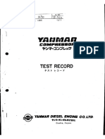 Yanmar Main Air Compressor Test Record