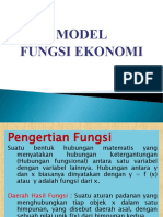 Pertemuan 3 Model Fungsi Ekonomi