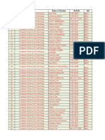 Computer Science & Technology student course enrollment list