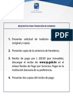 Requisitos para Tradicion de Dominio