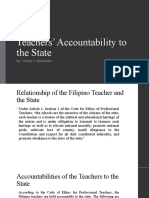 Teachers Accountability To The State
