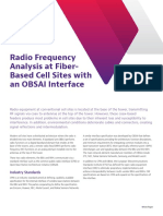 Radio Frequency Analysis at Fiber-Based Cell Sites With An OBSAI Interface