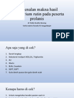 Pengenalan Makna Hasil Laboratorium Rutin Pada Peserta Prolanis