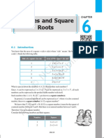 Squares and Square Roots: Side of A Square (In CM) Area of The Square (In CM)