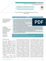 Mechanical Ventilation Practice of Pediatric Patients With Covid-19 in Indonesian Tertiary Hospital