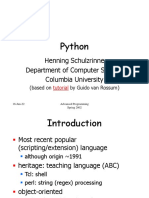 Python: Henning Schulzrinne Department of Computer Science Columbia University