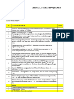 Daftar Cek PKM 2021