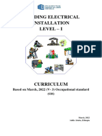 Building Electrical Installation Level - I: Based On March, 2022 (V-3) Occupational Standard (OS)