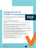 Covid 19 Vaccination Consent Form For Covid 19 Vaccination Covid 19 Vaccination Consent Form - 1