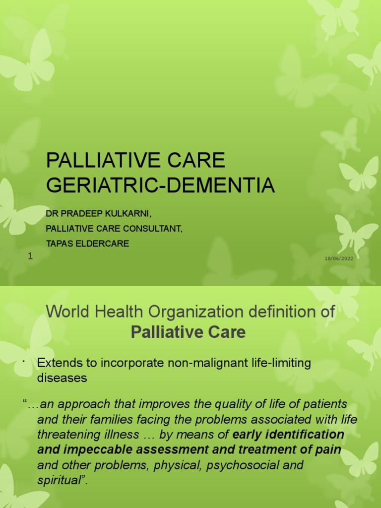 Geriatric Dementia Palliative Care Guide | PDF | Palliative Care | Dementia