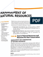 Management of Natural Resources