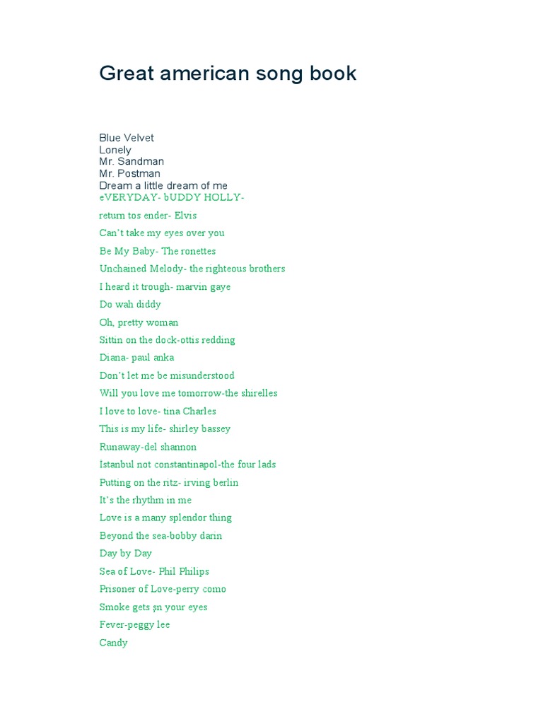 American Song Book | PDF