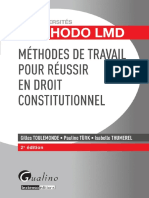 Méthodes de Travail Pour Réussir en Droit Constitutionnel - 2e Édition (Gilles TOULEMONDE, Pauline TÜRK Etc.)