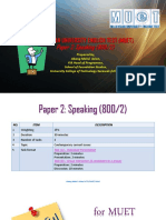 Malaysian University English Test (Muet) : Paper 2: Speaking (800/2)