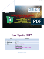 Paper 2: Speaking (800/2) : Malaysian University English Test (Muet)