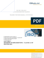 ISO/IEC 27001 Lead Implementer Training
