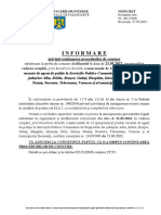 INFORMARE Continuare Procedura Concurs