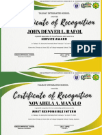 Purple Certificate of Recognition Template